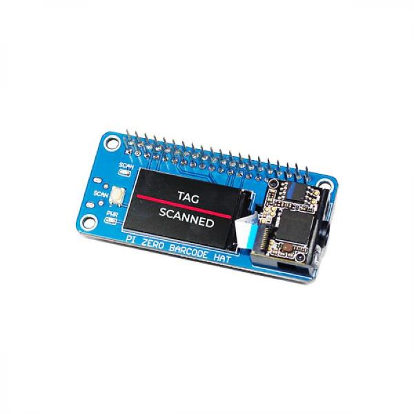 디바이스마트,MCU보드/전자키트 > 인공지능/임베디드/산업용 > 인공지능/머신러닝 > 인공지능 카메라/비젼,SB Components,Zero Barcode HAT [SKU24889],라즈베리파이 제로 DE2120 스캐너 모듈 / 1.14인치 LCD, 부저, 마이크로 USB, 이미지 처리, QR 코드