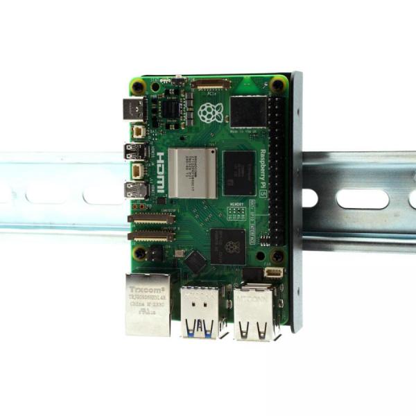 디바이스마트,오픈소스/코딩교육 > 라즈베리파이 > 라즈베리파이 확장보드/HAT,KKSB,라즈베리파이4,5 DIN레일 마운트,한국공식대리점 / 라즈베리파이5, 4B, 3B 호환 브라킷 / 쉽고 빠른 조립 / 작은 사이즈로 냉각펜, 방열판의 방해를 받지 않습니다. / 재질 : 철 / Raspberry Pi 5, 4 and 3 Din Rail Clip Bracket