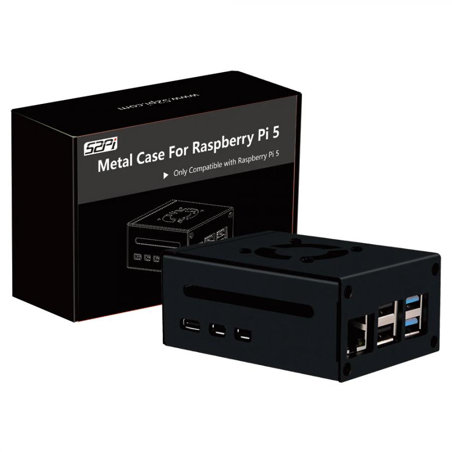 라즈베리파이5 메탈 히트싱크 팬 케이스 블랙 [ZP-0162]