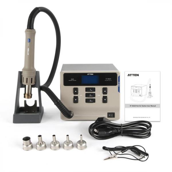 디바이스마트,수공구/전자공구/전동공구 > 전자공구 > 납땜흡입기/수리기 > 열풍식IC수리기,ATTEN,리워크 스테이션(열풍기) ST-862D,엔지니어의 필수품! 인두기 제조전문 ATTEN의 야심작/간단한 사용법으로 누구나 쉽게 사용 가능!/빠른 온도변화(100~480도까지 조절가능)