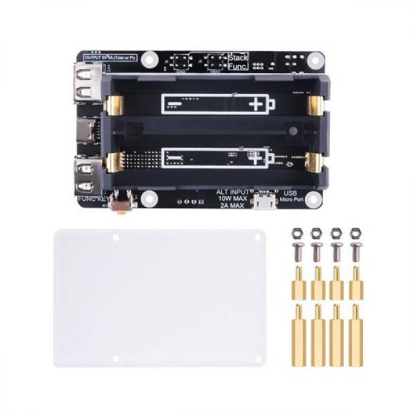 디바이스마트,오픈소스/코딩교육 > 라즈베리파이 > 라즈베리파이 확장보드/HAT,52PI,라즈베리파이 RTC, 쿨롱미터 18650 UPS PLUS 충전모듈 [EP-0136],라즈베리파이용 18650 UPS PLUS모듈 / 라즈베리파이 4/3B+/3B 호환 / 5V 4A 출력 / 독립 RTC / INA219 (전압, 전류 측정) / 배터리 충전 기능 내장 / 포고핀 연결 / 가이드북 제공 / ※ 18650 배터리 및 라즈베리파이 보드 별매