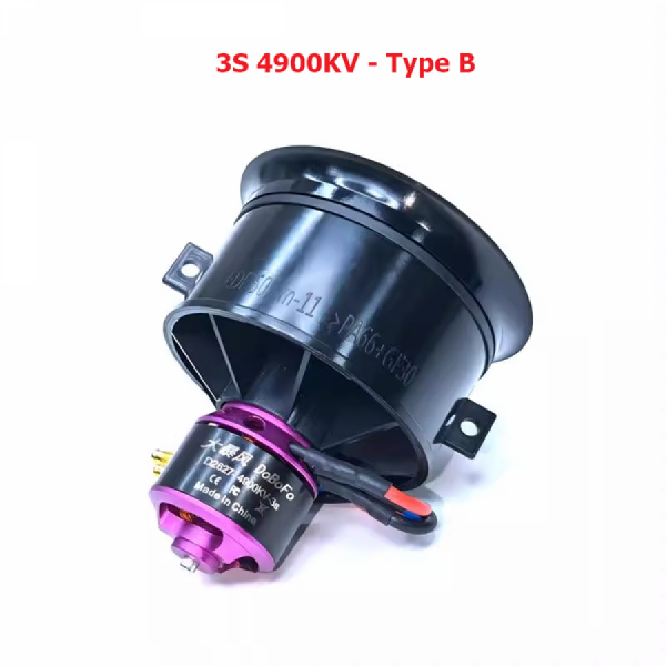 디바이스마트,기계/제어/로봇/모터 > 모터류 > BLDC모터 > 덕트팬,DoBoFo,50mm 11블레이드 3S 4900KV 마운팅 덕트팬 모터 세트 (Type-B),50mm 날개 11개 / 권장 배터리 3S 1500mAh 35C / 4900KV / 권장 ESC 40A / 날개형 / 최대 전압 12.6V / 최대 전류 38A / 최대 Thrust 770g
