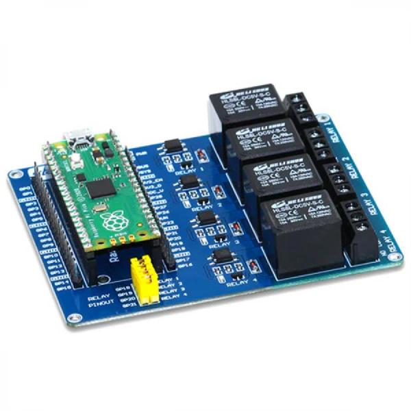 디바이스마트,MCU보드/전자키트 > 전원/신호/저장/응용 > 릴레이,SB Components,Raspberry Pi Pico Relay Board [SKU21178],라즈베리파이 피코 릴레이보드 / 최대 250V AC@ 7A, 30V DC@ 10A의 부하를 제어
