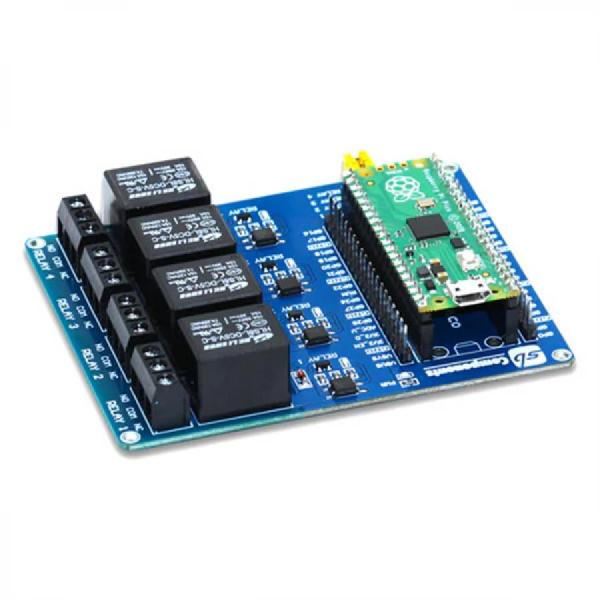 디바이스마트,MCU보드/전자키트 > 전원/신호/저장/응용 > 릴레이,SB Components,Raspberry Pi Pico Relay Board [SKU21178],라즈베리파이 피코 릴레이보드 / 최대 250V AC@ 7A, 30V DC@ 10A의 부하를 제어