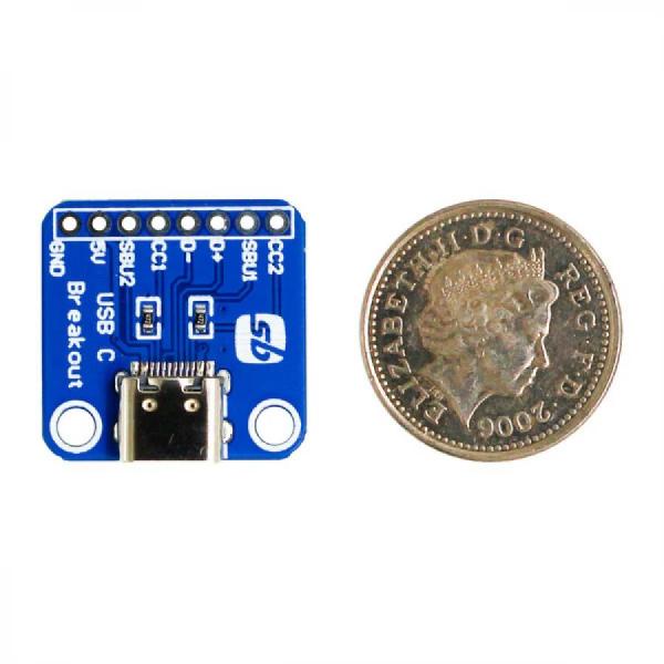 디바이스마트,MCU보드/전자키트 > 통신/네트워크 > USB관련,SB Components,USB Type-C Plug Breakout [SKU27330],USB Type-C 플러그 브레이크아웃 /  CC1/CC2, SBU1/SBU2, D+/-, 5V 및 GND와 같은 다양한 신호 및 전력선에 대한 액세스를 제공