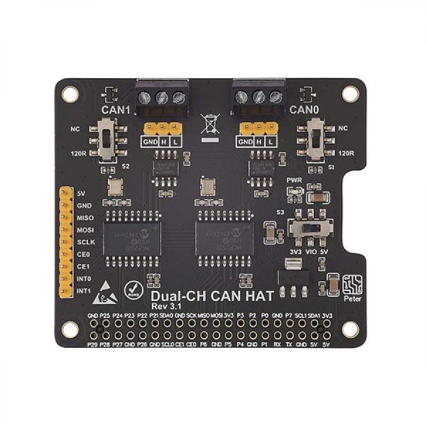 디바이스마트,MCU보드/전자키트 > 통신/네트워크 > CAN통신,SEENGREAT,라즈베리파이용 2채널 CAN 버스 확장 모듈 [220488],다중 보호 기능을 갖춘 듀얼 채널 CAN 통신 기능을 학습하거나 테스트하기 위해 Raspberry Pi용으로 특별히 개발된 전문 확장 보드입니다. / STM32, Arduino