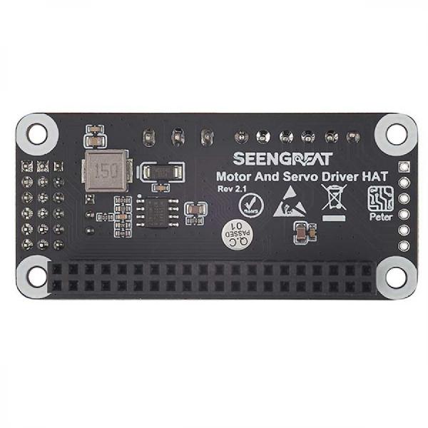 디바이스마트,MCU보드/전자키트 > 버튼/스위치/제어/RTC > 모터/모터컨트롤,SEENGREAT,라즈베리파이 40핀 모터 서보 드라이버 [221897],라즈베리파이 모터 드라이버 HAT / PCA9685+TB6612 / 2채널 / I2C / 내장형 PWM / 5.5V