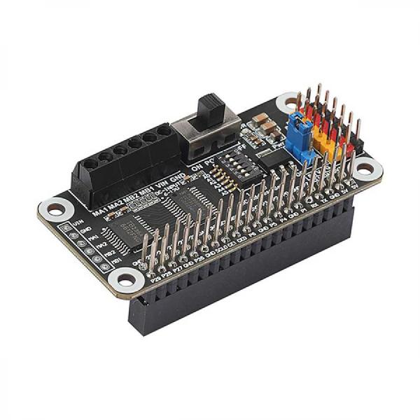 디바이스마트,MCU보드/전자키트 > 버튼/스위치/제어/RTC > 모터/모터컨트롤,SEENGREAT,라즈베리파이 40핀 모터 서보 드라이버 [221897],라즈베리파이 모터 드라이버 HAT / PCA9685+TB6612 / 2채널 / I2C / 내장형 PWM / 5.5V