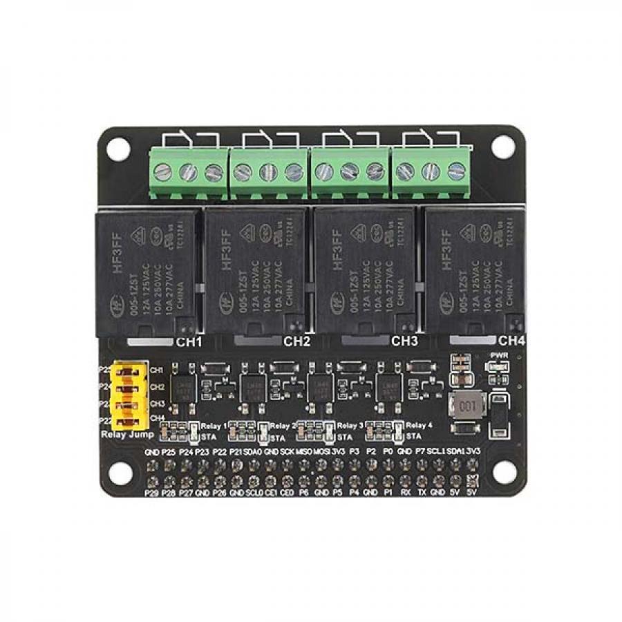 라즈베리파이 4채널 릴레이 HAT [220741]
