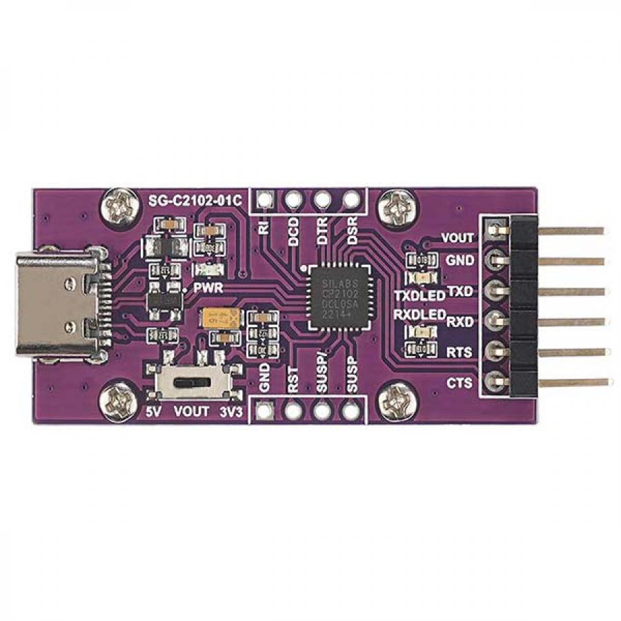 USB To UART Serial Port Bridge Module CP2102 Type-C Connector [219440]