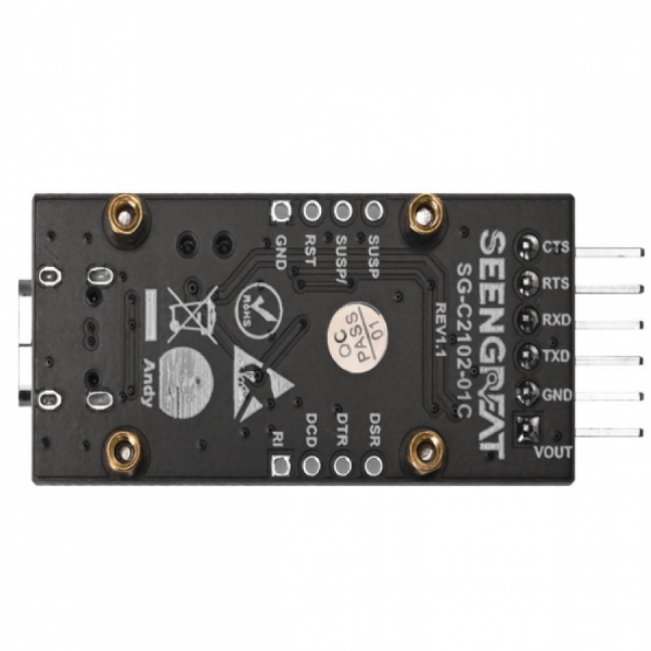 디바이스마트,MCU보드/전자키트 > 통신/네트워크 > USB관련,SEENGREAT,USB-UART 직렬 브리지 보드 CP2102 C타입 [219440],USB-UART 직렬 포트 모듈 / C타입 / CP2102-GMR / 300bps~1Mbps의 전송 속도를 지원