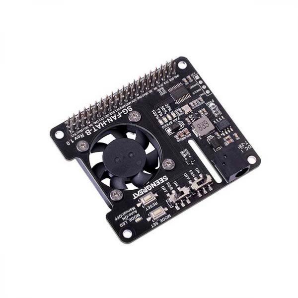 디바이스마트,오픈소스/코딩교육 > 라즈베리파이 > 라즈베리파이 확장보드/HAT,SEENGREAT,라즈베리파이 PWM 냉각팬 I2C 속도 제어 RGB LED[239198],라즈베리파이 냉각펜 확장보드 / I2C / RGB LED / 5V