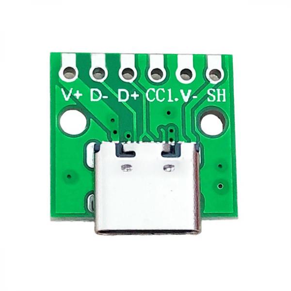 디바이스마트,커넥터/PCB > I/O 커넥터 > USB/IEEE 커넥터 > USB-C 타입 커넥터,SMG,USB3.1 C타입(암) CC1 솔더 포인트 6핀 PCB 테스트 보드 [TSC-TC006],C타입 PCB 보드 / CC1 솔더 포인트 / 6핀 / 암