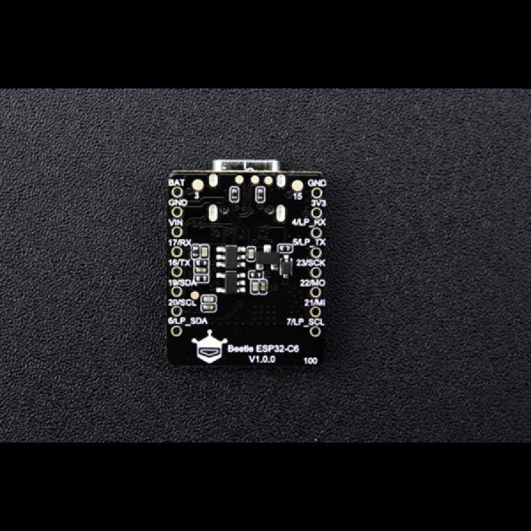 디바이스마트,오픈소스/코딩교육 > 파이썬/IoT 개발 보드 > ESP32,DFROBOT,Beetle ESP32 C6 Mini Development Board for Wireless Smart Wearable Device [DFR1117],ESP32-C6 미니 개발보드 / BLE  / 배터리 충전 지원 / 25*20.5mm / 와이파이6, 블루투스5