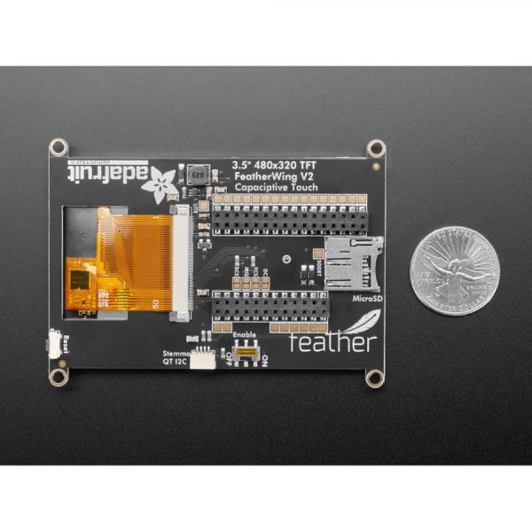 디바이스마트,MCU보드/전자키트 > 디스플레이 > LCD/OLED,Adafruit,Adafruit TFT FeatherWing - 3.5' 480x320 Capacitive Touchscreen - STEMMA QT / Qwiic [ada-5872],TFT FeatherWing - 3.5인치 480x320 정전식 터치 디스플레이 / SPI / SD카드 / 아두이노