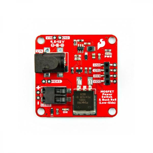 디바이스마트,MCU보드/전자키트 > 전원/신호/저장/응용 > 레벨컨버터/전압관리,SparkFun,SparkFun MOSFET Power Switch and Buck Regulator (Low-Side) [COM-23979],최대 12V의 전원 공급 및 최대 10A 제어 / 입력 전압 범위: 4.5~12V / LMR14203 강압 전압 조정기