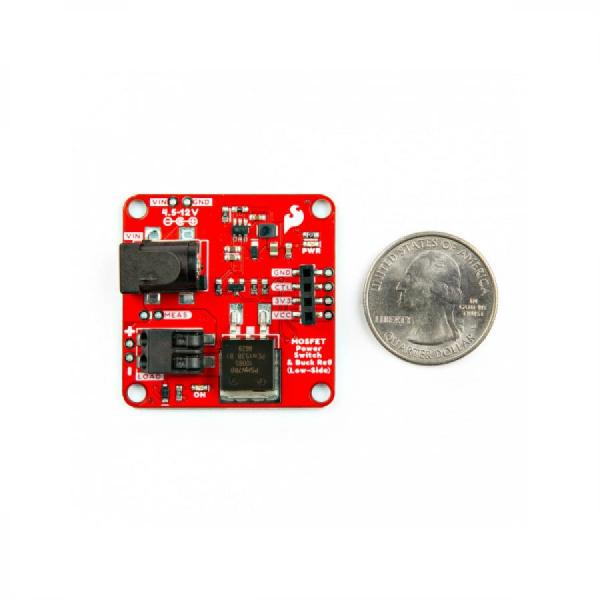 디바이스마트,MCU보드/전자키트 > 전원/신호/저장/응용 > 레벨컨버터/전압관리,SparkFun,SparkFun MOSFET Power Switch and Buck Regulator (Low-Side) [COM-23979],최대 12V의 전원 공급 및 최대 10A 제어 / 입력 전압 범위: 4.5~12V / LMR14203 강압 전압 조정기