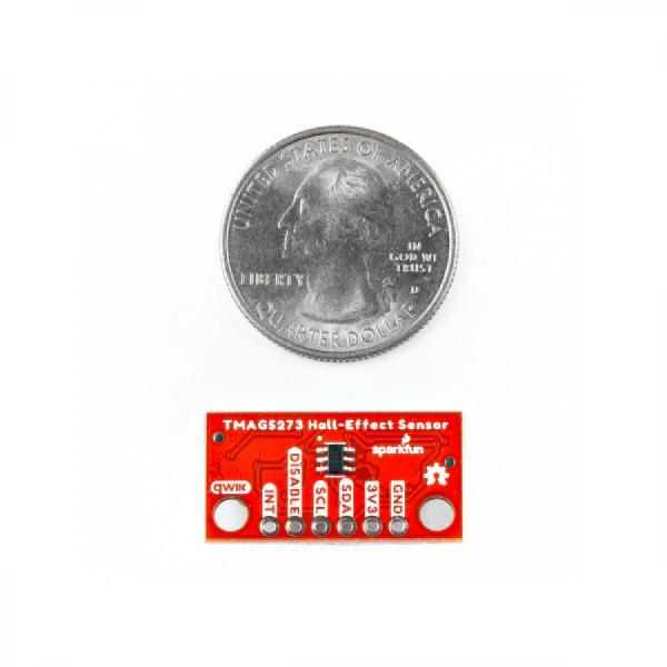 디바이스마트,MCU보드/전자키트 > 센서모듈 > 마그네틱/홀/리드/엔코더 > 엔코더/회전/홀센서,SparkFun,SparkFun Mini Linear 3D Hall-Effect Sensor - TMAG5273 (Qwiic) [SEN-23881],자기장의 존재, 강도 및 방향을 3차원으로 감지할 수 있는 저전력, 고정밀 센서 / Mini 0.5in에 적합 / 활성모드에서 2.3mA에 불과한 낮은 전력 소비율