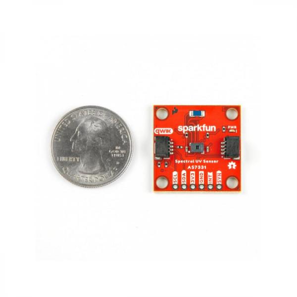 디바이스마트,MCU보드/전자키트 > 센서모듈 > 빛/조도/컬러/UV > 컬러/UV센서,SparkFun,SparkFun Spectral UV Sensor - AS7331 (Qwiic) [SEN-23517],UVA,UVB,UVC의 3가지 채널에서 높은 감도와 정확도로 방사선 측정 / 작동 전압: 2.7V-3.6V