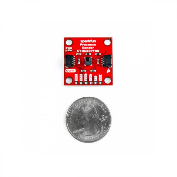 디바이스마트,MCU보드/전자키트 > 센서모듈 > 모션/제스처 > 움직임/재실/모션센서,SparkFun,SparkFun Human Presence and Motion Sensor - STHS34PF80 (Qwiic) [SEN-22494],물체의 정확한 balck-body 방사선을 측정 / 80° 시야 내에서 주변 온도 조건을 모니터링 / 전압 범위: 1.7~3.6V