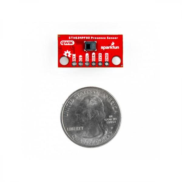 디바이스마트,MCU보드/전자키트 > 센서모듈 > 모션/제스처 > 움직임/재실/모션센서,SparkFun,SparkFun Mini Human Presence and Motion Sensor - STHS34PF80 (Qwiic) [SEN-23253],STMicroelectronics / 작동 파장이 5~20μm인 적외선 동작 및 존재 감지 센서 / 크기: 1.0인치 x 0.5인치