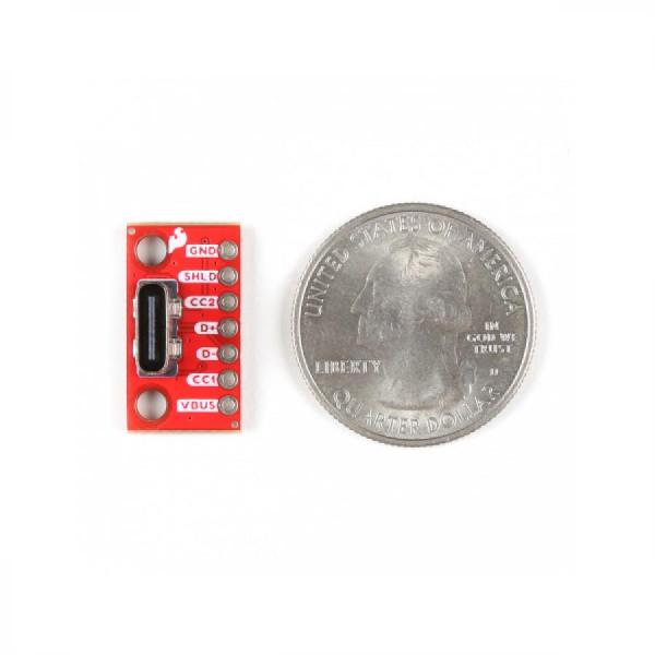 디바이스마트,MCU보드/전자키트 > 통신/네트워크 > USB관련,SparkFun,SparkFun USB-C Breakout - Vertical [BOB-23055],소형 SMD 패드를 납땜할 필요 없이 수직 USB-C 커넥터를 통합 할 수 있음 / 무게: 1.6g / 최대 3A의 전력 제공
