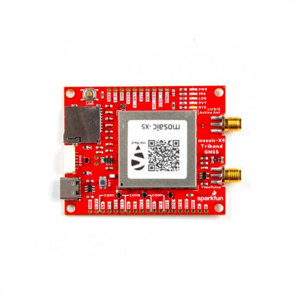 디바이스마트,MCU보드/전자키트 > 통신/네트워크 > GNSS/GPS > 정밀/고성능 GPS 모듈,SparkFun,SparkFun Triband GNSS RTK Breakout - mosaic-X5 [GPS-23088],높은 업데이트 속도로 센티미터 수준의 정밀도를 제공할 수 있는 GNSS 수신기 / USB-C 커넥터 / 전압 범위: 3.135~3.465V