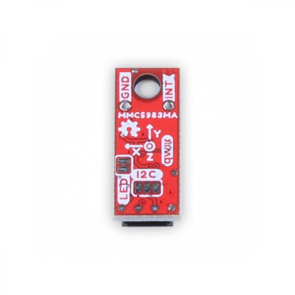 디바이스마트,MCU보드/전자키트 > 센서모듈 > 가속도/자이로/지자기센서 > 지자기센서,SparkFun,SparkFun Micro Magnetometer - MMC5983MA (Qwiic) [SEN-19921],크기 : 0.75인치 / 0.30인치씩 MEMSIC의 고감도 삼축 자력계를 활용한 센서 / 공급 전압: 2.8~3.6V