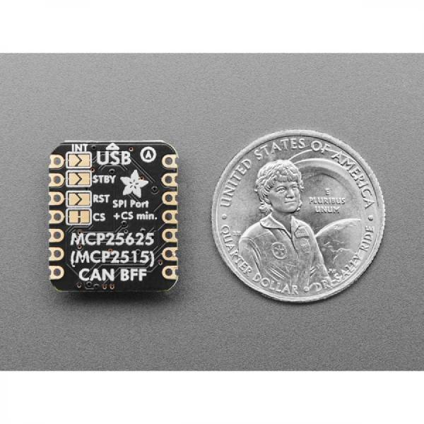 디바이스마트,MCU보드/전자키트 > 통신/네트워크 > CAN통신,Adafruit,Adafruit CAN Bus BFF Add-On for QT Py [ada-5877],MCP26525 컨트롤러와  MCP2551 트랜시버 사용 / 메시지는 약 1Mbps 속도로 전송