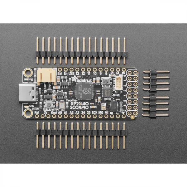 디바이스마트,오픈소스/코딩교육 > 파이썬/IoT 개발 보드 > RP2040/RP2350,Adafruit,Adafruit Feather RP2040 SCORPIO - 8 Channel NeoPixel Driver [ada-5650],DMA를 통해 동시에 최대 8개의 출력으로 완벽한 파형을 생성 / 21개의 GPIO 핀 / USB Type C