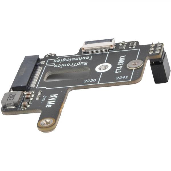 디바이스마트,오픈소스/코딩교육 > 라즈베리파이 > 라즈베리파이 확장보드/HAT,Suptronics,라즈베리파이5 PCle M.2 2230 2242 NVMe 미니 상판  [X1003],라즈베리파이5 호환 PCle NVMe 상판 / 2242 2230 사이즈 / SSD 부팅 / 55mm x 54.5mm / 3V / 사이즈가 작아 공식케이스랑 호환가능