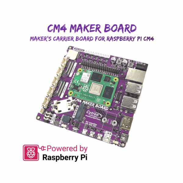 디바이스마트,오픈소스/코딩교육 > 라즈베리파이 > 라즈베리파이 교육용키트,Cyrton,CM4 Maker Board & Kits : Maker’s Carrier Board for Raspberry Pi CM4 [V-MAKER-CM4],Raspberry Pi 4 Model B 기반 / DC jack 7V-18V / USB-C 5V