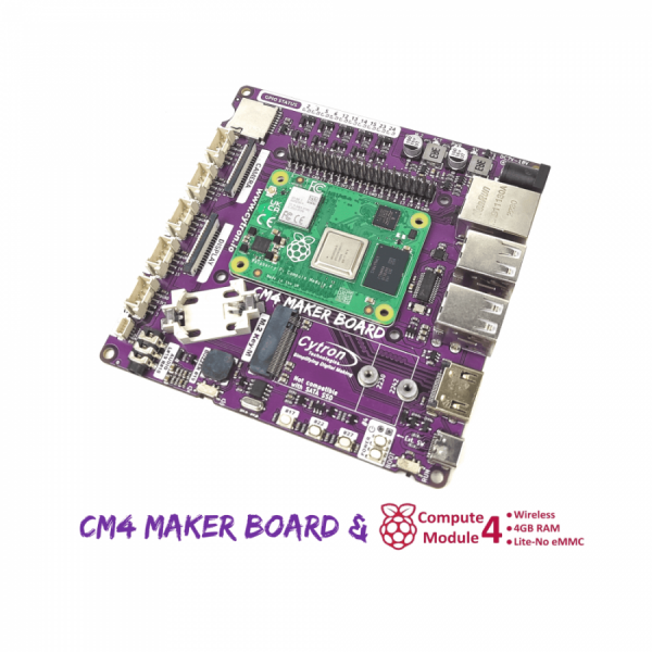 디바이스마트,오픈소스/코딩교육 > 라즈베리파이 > 라즈베리파이 교육용키트,Cyrton,CM4 Maker Board & Kits : Maker’s Carrier Board for Raspberry Pi CM4 [V-MAKER-CM4],Raspberry Pi 4 Model B 기반 / DC jack 7V-18V / USB-C 5V