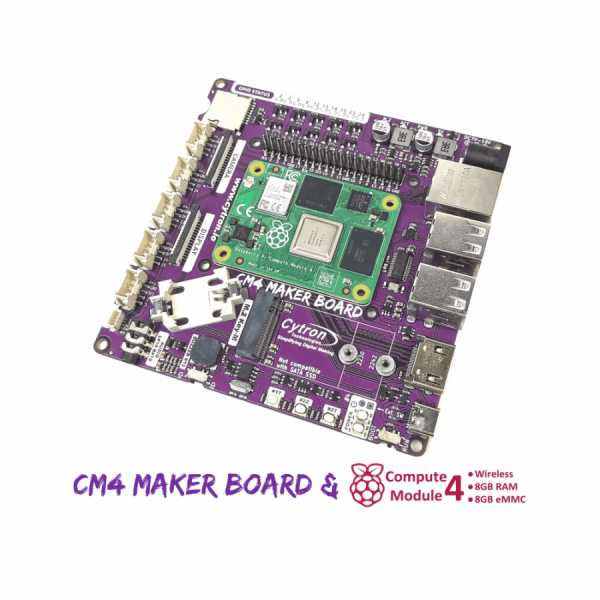 디바이스마트,오픈소스/코딩교육 > 라즈베리파이 > 라즈베리파이 교육용키트,Cyrton,CM4 Maker Board & Kits : Maker’s Carrier Board for Raspberry Pi CM4 [V-MAKER-CM4],Raspberry Pi 4 Model B 기반 / DC jack 7V-18V / USB-C 5V