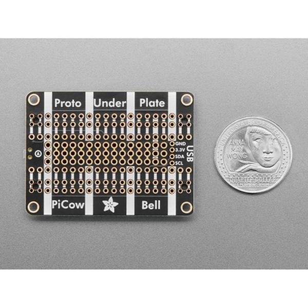 디바이스마트,오픈소스/코딩교육 > 라즈베리파이 > 라즈베리파이 확장보드/HAT,Adafruit,Adafruit Proto Under Plate PiCowBell for Pico - Reset Button & STEMMA QT [ada-5905],리셋 버튼 / 빠른 I2C를 위한 STEMMA QT/Qwiic 커넥터 / 플러그 앤 플레이 방식 / 크기 : 52.0mm x 38.2mm x 5.6mm