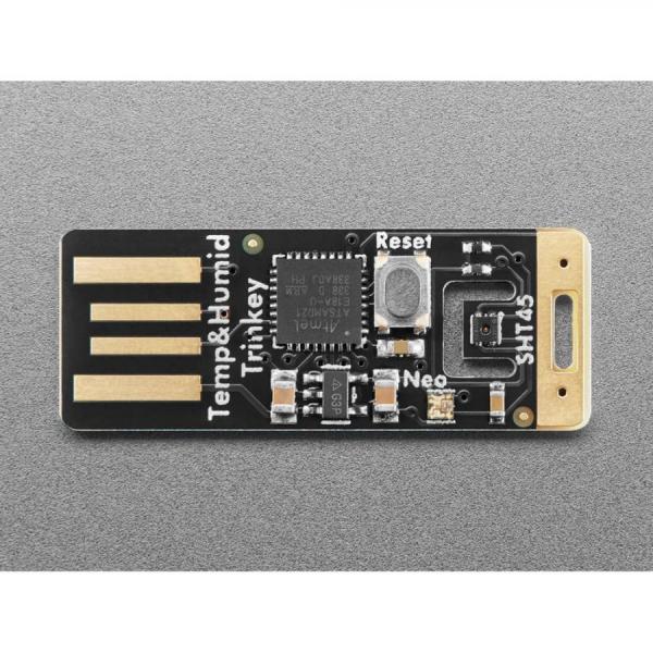 디바이스마트,MCU보드/전자키트 > 센서모듈 > 온도/습도 > 온습도겸용,Adafruit,Adafruit SHT45 Trinkey - USB Temperature and Humidity Sensor [ada-5896],USB 키 + 온습도 센서 / ATSAMD21 탑재 / NeoPixel LED , 정전식 터치 입력 / Sensirion의 SHT45 / Arduino IDE 또는 CircuitPython과 함께 사용 가능