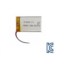 3.7V 500mAh KC인증 리튬폴리머 배터리 [TW502540]