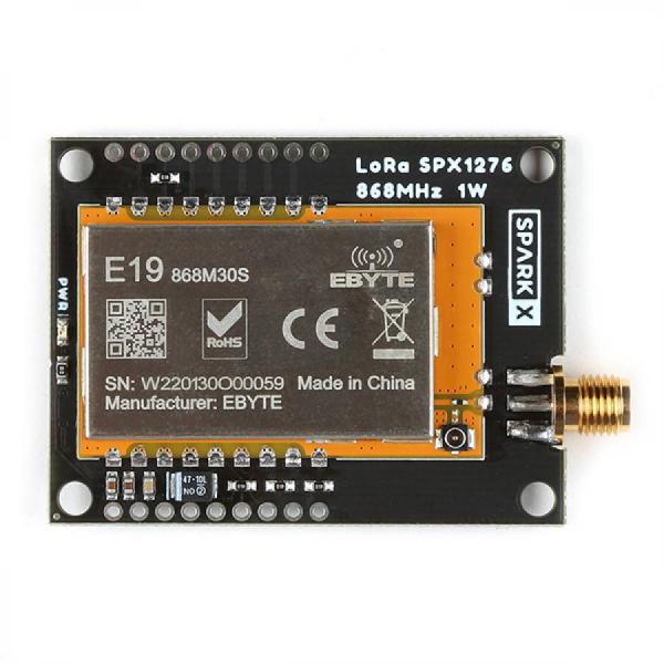 디바이스마트,MCU보드/전자키트 > 통신/네트워크 > RF/LoRa,SparkFun,LoRa 1W Breakout - 868M30S [SPX-22791],SPI 및 6개의 사용 가능한 GPIO가 있는 모든 플랫폼에 연결 / SMA 커넥터가 포함