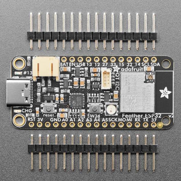 디바이스마트,오픈소스/코딩교육 > 아두이노 > 아두이노 호환보드,Adafruit,Adafruit ESP32 Feather V2 w.FL Antenna - 8MB Flash + 2 MB PSRAM - STEMMA QT [ada-5438],ESP32 WROOM /  240MHz Xtensa® 프로세서 / MHF3/IPEX3/w.FL 안테나 / WiFi 및 블루투스 지원 / 8MB 플래시와 2MB PSRAM / STEMMA QT 포트 / USB Type C