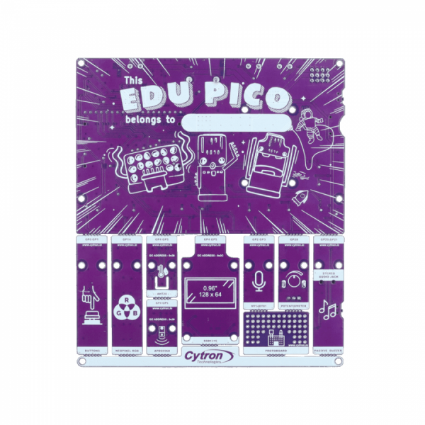 디바이스마트,오픈소스/코딩교육 > 라즈베리파이 > 라즈베리파이 교육용키트,Cyrton,EDU PICO: Project & Innovation Kit for Pico W [EDU-PICO],가이드북 제공 / GPIO 브레이크아웃 / CircuitPython을 사용
