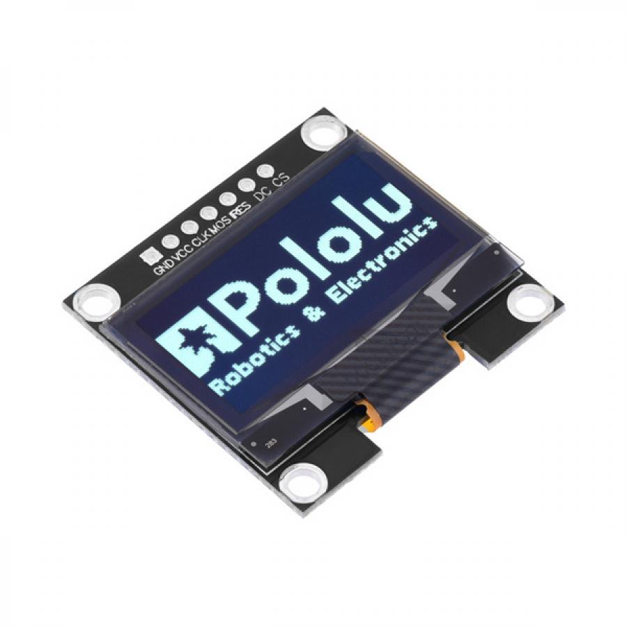Graphical OLED Display: 128x64, 1.3inch, White Pixels, SPI, Black PCB #3761