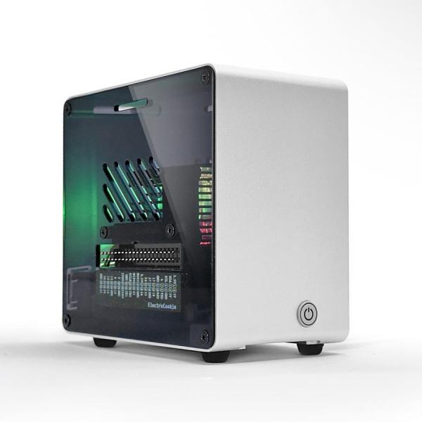 디바이스마트,오픈소스/코딩교육 > 라즈베리파이 > 라즈베리파이 케이스,일렉트로쿠키,라즈베리파이5 미니타워 알루미늄 방열 케이스 [DT/ Silver],미니 데스크탑 형태의 라즈베리파이5 전용 알루미늄 케이스 / 뛰어난 방열 구조와 RGB 무드조명 장착