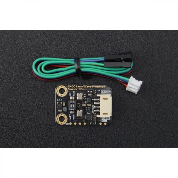 디바이스마트,MCU보드/전자키트 > 센서모듈 > 모션/제스처 > 움직임/재실/모션센서,DFROBOT,mmWave C4001 24GHz 인간 존재 감지 센서 (12미터 거리/속도 측정) [SEN0610],작동 주파수 범위: 24GHz / 수평 감지 범위 100°, 존재 감지 범위 8m, 동작 감지 및 범위 12m / 변조 모드: FMCW / 작동 전압: 3.3V/5V
