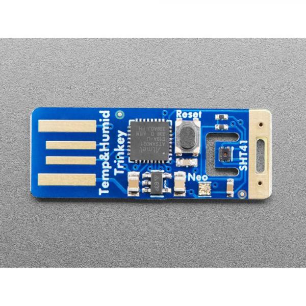 디바이스마트,MCU보드/전자키트 > 센서모듈 > 온도/습도 > 온습도겸용,Adafruit,Adafruit SHT41 Trinkey - USB Temperature and Humidity Sensor [ada-5912],USB 키 + 온습도 센서 / ATSAMD21 탑재 / NeoPixel LED , 정전식 터치 입력 / Sensirion의 SHT41 / Arduino IDE 또는 CircuitPython과 함께 사용 가능