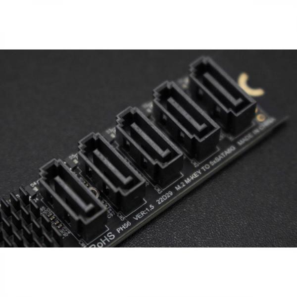 디바이스마트,오픈소스/코딩교육 > 라떼판다/비글본/기타,DFROBOT,M.2 M 키 - SATA3.0 확장보드(LattePanda Sigma 호환) [FIT0970],플러그 앤 플레이 / 5개의 SATA3.0 인터페이스 포함 / 합금 방열판 장착 / 크기: 22*80mm