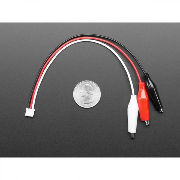 디바이스마트,케이블/전선 > 점퍼/하네스/악어/바나나 > 점퍼 와이어/케이블,Adafruit,JST PH 2mm 3-pin Plug to Color Coded Alligator Clips Cable [ada-4030],JST PH 3핀 케이블 포트를 3개의 개별 전선으로 변경 가능 / 길이 : 195mm
