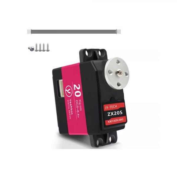 디바이스마트,기계/제어/로봇/모터 > 모터류 > 서보모터,Yeahbot,Serial Bus Servo ZX20S [HPRO-0093],직렬 버스 서보 (단축) /  전압 : 5 ~ 8.4V / 최대 전류 3A(무부하 0.2A)  / 토크 : 20KG.CM / 무부하 속도 : 0.16sec/60도 / 피드백 : 각도, 전압, 온도 / 모드설정 : 서보, 모터(연속회전)