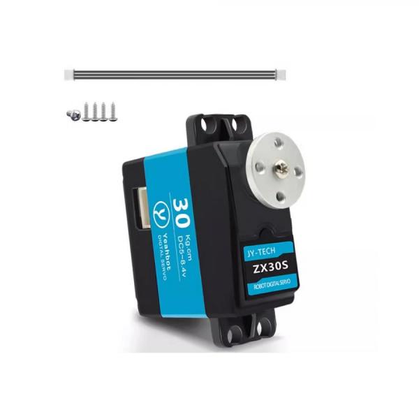 디바이스마트,기계/제어/로봇/모터 > 모터류 > 서보모터,Yeahbot,Serial Bus Servo ZX30S [HPRO-0094],직렬 버스 서보 (단축) /  전압 : 5 ~ 8.4V / 최대 전류 3A(무부하 0.2A)  / 토크 : 30KG.CM / 무부하 속도 : 0.16sec/60도 / 피드백 : 각도, 전압, 온도 / 모드설정 : 서보, 모터(연속회전)