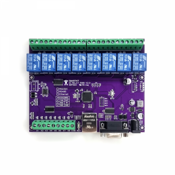 디바이스마트,MCU보드/전자키트 > 전원/신호/저장/응용 > 릴레이,한진데이타,RS232C&이더넷제어 8입력, 8릴레이 출력모듈 (P4406-5),TCP/UDP 이더넷 통신 / 릴레이 제어 및 접점 입력 체크 가능 / 1채널 이더넷-시리얼 통신 변환 포트 제공