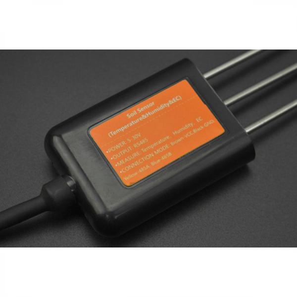디바이스마트,MCU보드/전자키트 > 센서모듈 > 온도/습도 > 토양수분(토양습도)센서,DFROBOT,Arduino RS485 MODBUS-RTU 토양 온도, 수분 및 EC 센서(IP68, 5-30V) [SEN0601],전원 전압: DC 5-30V / 작동 온도: -40°C~+60°C /  Arduino UNO R3 및 TTL-RS485 확장 보드와 사용 가능 / 보호 수준 : IP68 / 길이 : 2m